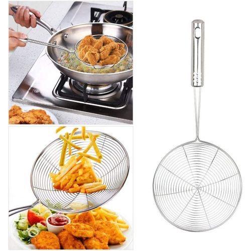 Skimmer Solid Spider Strainer Ladle Stainless Steel Kitchen Utensil Tool French Fries Fish Frying