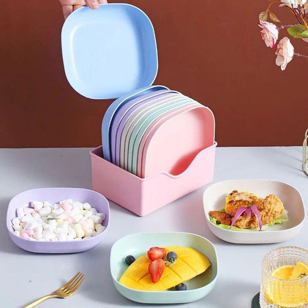 Pack Of 10 square Plate Set