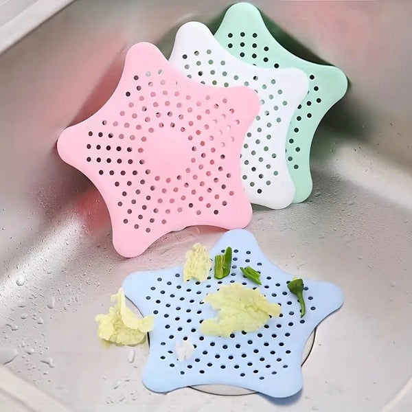 1pc Starfish Silicone Sink Strainer, Multi-Color Kitchen Drain Filter